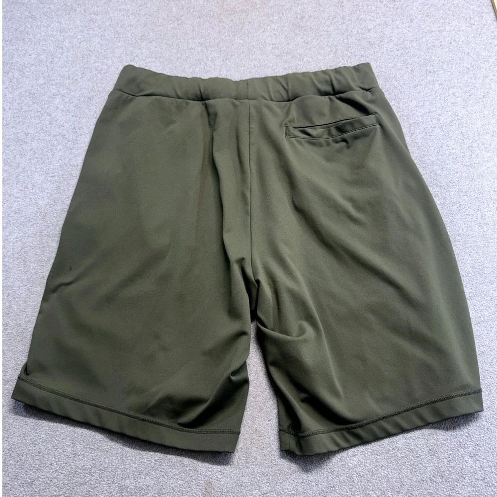 32 Degrees Cool Shorts Mens L Olive Green Stretch Performance Athletic Outdoor